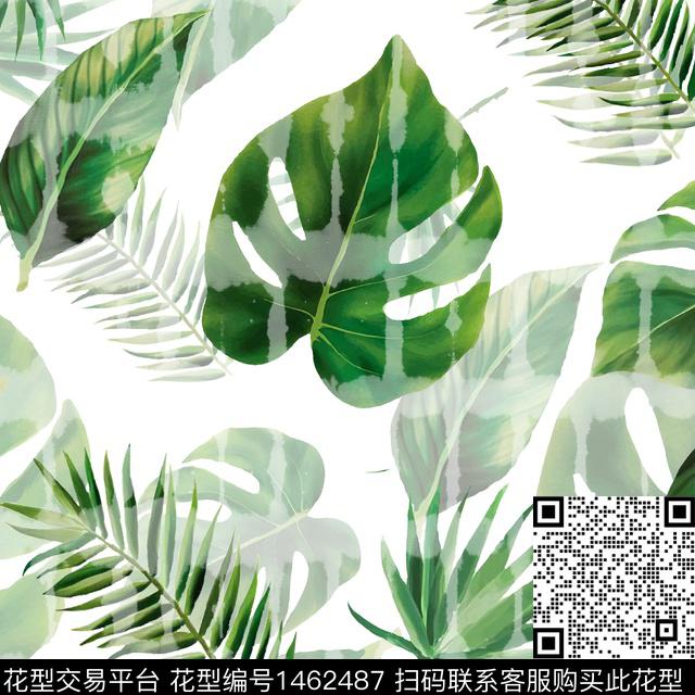 xz2616.jpg - 1462487 - 绿植树叶 时尚 小清新 - 数码印花花型 － 女装花型设计 － 瓦栏