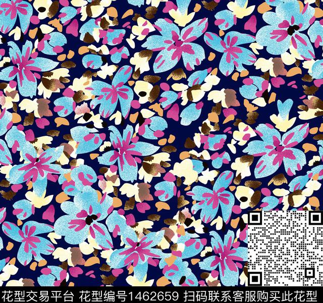 数码花型女装花卉数码印花花型下载（图片编号: 1462659） - 瓦栏（Walan）