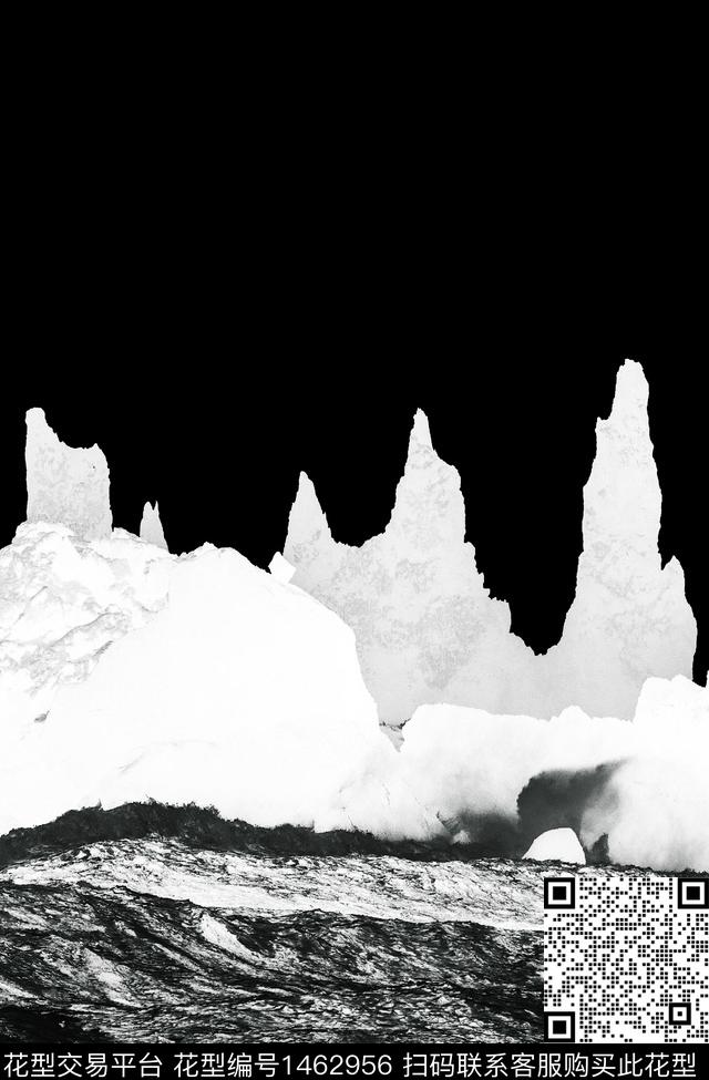 R2112036.jpg - 1462956 - 地球 宇航员 冰川 - 数码印花花型 － 男装花型设计 － 瓦栏