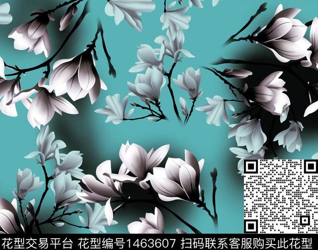 数码花型女装花卉数码印花花型下载（图片编号: 1463607） - 瓦栏（Walan）