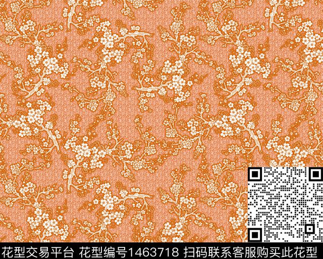 数码花型女装花卉数码印花花型下载（图片编号: 1463718） - 瓦栏（Walan）