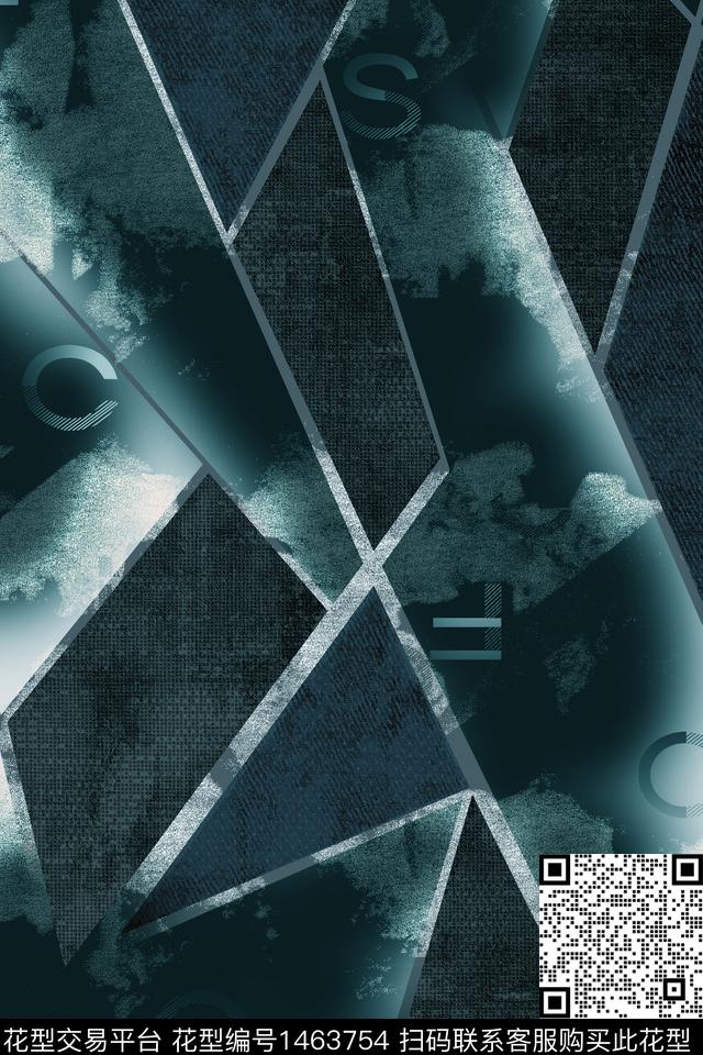 几何肌理文字数码印花花型下载（图片编号: 1463754） - 瓦栏（Walan）