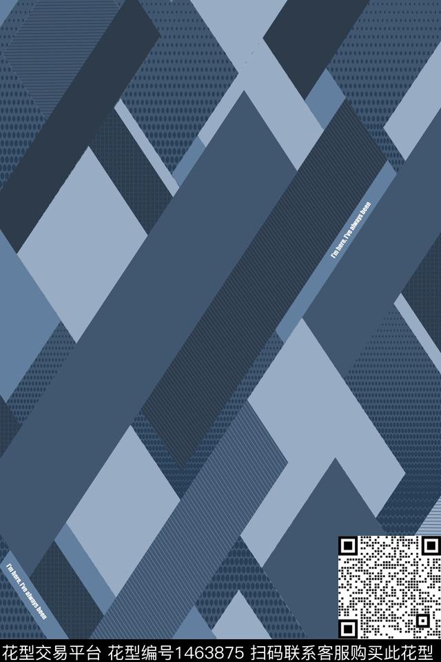 几何文字男装传统印花花型下载（图片编号: 1463875） - 瓦栏（Walan）