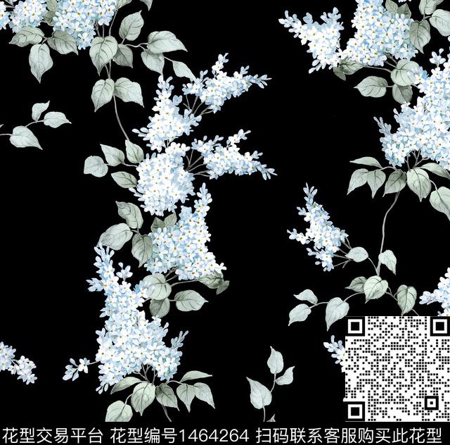 绿植树叶数码花型花卉数码印花花型下载（图片编号: 1464264） - 瓦栏（Walan）