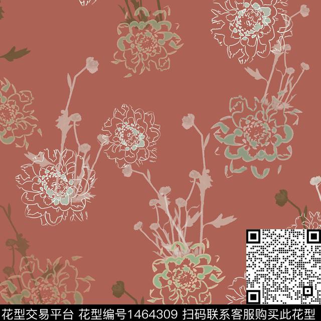 20211120-xsh-9-2.jpg - 1464309 - 花卉 大牌风 小碎花 - 传统印花花型 － 女装花型设计 － 瓦栏