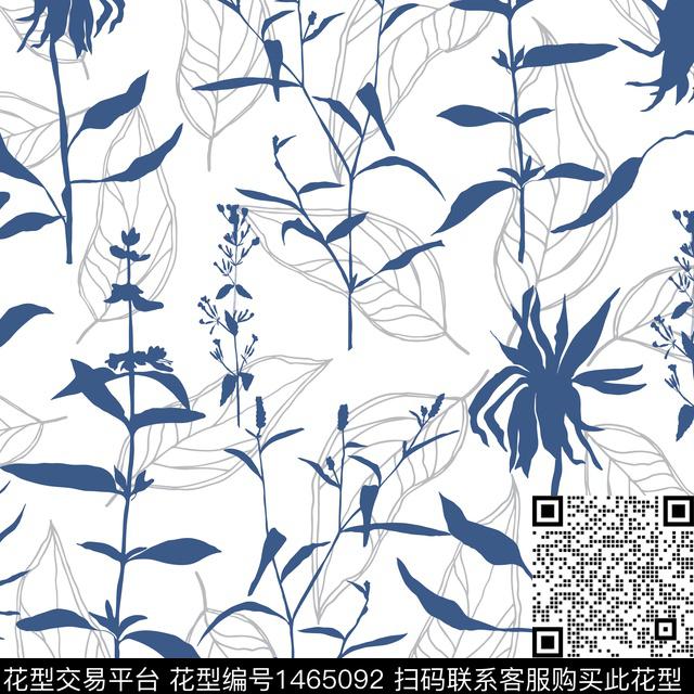 2020-03-03-03.jpg - 1465092 - 定位花 花卉 小碎花 - 传统印花花型 － 床品花型设计 － 瓦栏