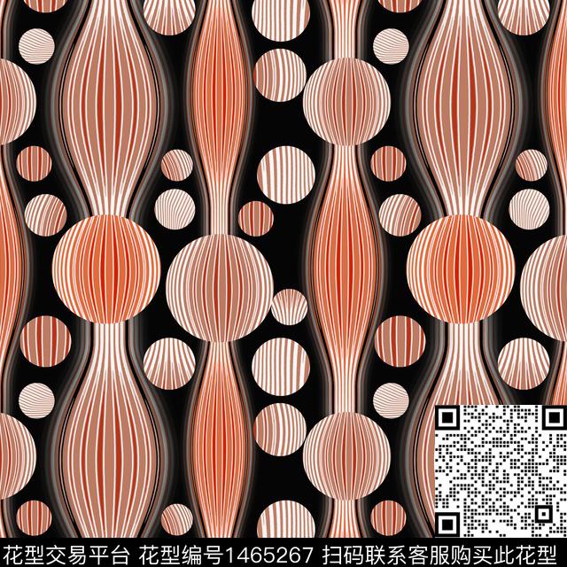 20211122-yqybd-3-2.jpg - 1465267 - 几何 民族风 圆圈与波点 - 数码印花花型 － 女装花型设计 － 瓦栏