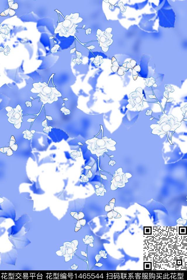 2021-11-27牡丹-01.jpg - 1465544 - 定位花 花卉 牡丹 - 数码印花花型 － 女装花型设计 － 瓦栏