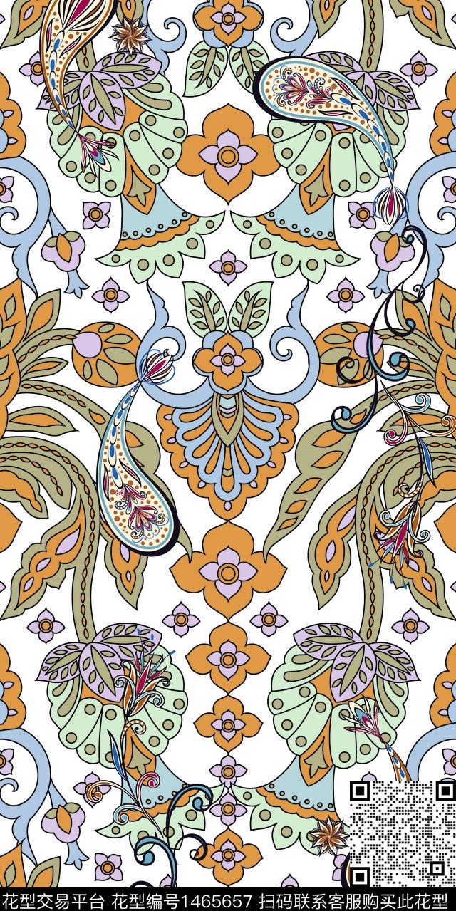666.jpg - 1465657 - 豹纹 民族风 大牌风 - 传统印花花型 － 女装花型设计 － 瓦栏
