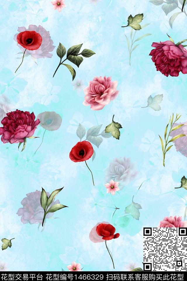 xz2699.jpg - 1466329 - 花卉 小清新 真丝 - 数码印花花型 － 女装花型设计 － 瓦栏
