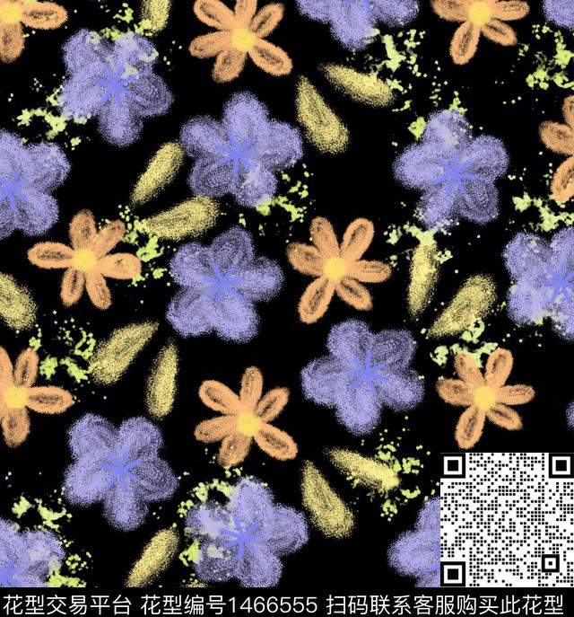 花2p.jpg - 1466555 - 数码花型 花卉 小碎花 - 数码印花花型 － 泳装花型设计 － 瓦栏