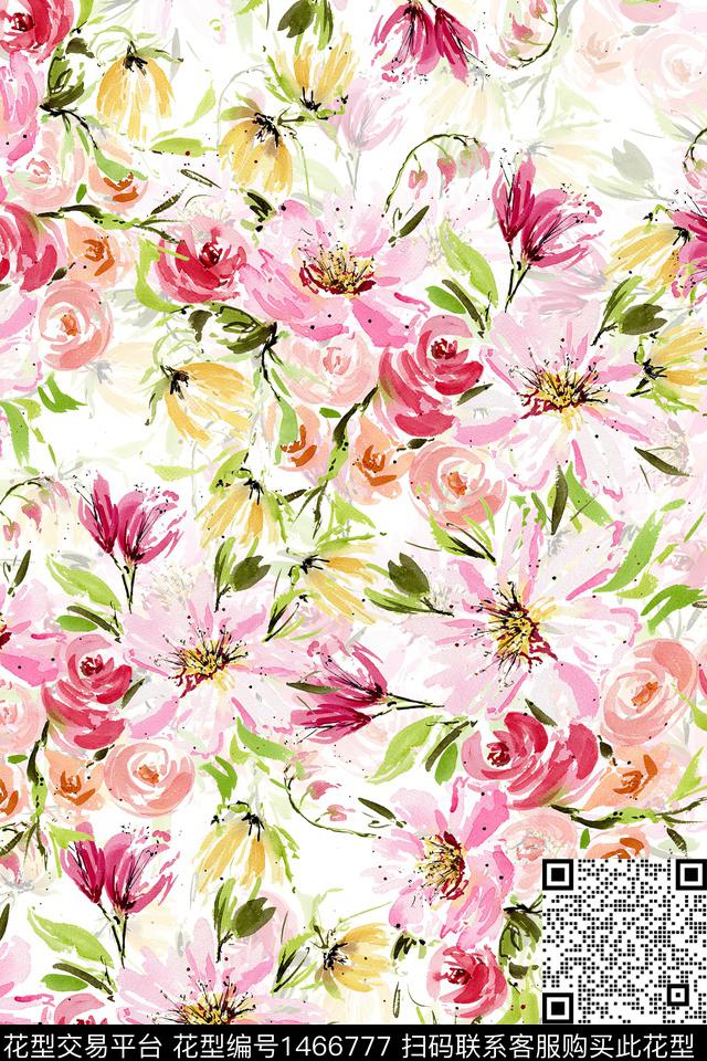 xz2708.jpg - 1466777 - 花卉 真丝 小碎花 - 数码印花花型 － 女装花型设计 － 瓦栏