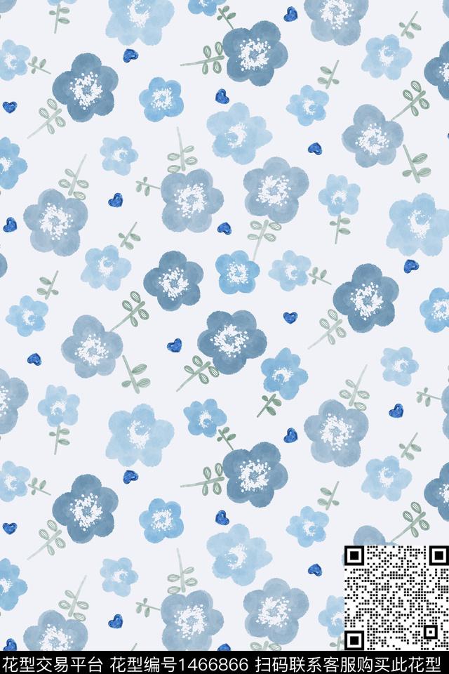 几何抽象小清新数码印花花型下载（图片编号: 1466866） - 瓦栏（Walan）