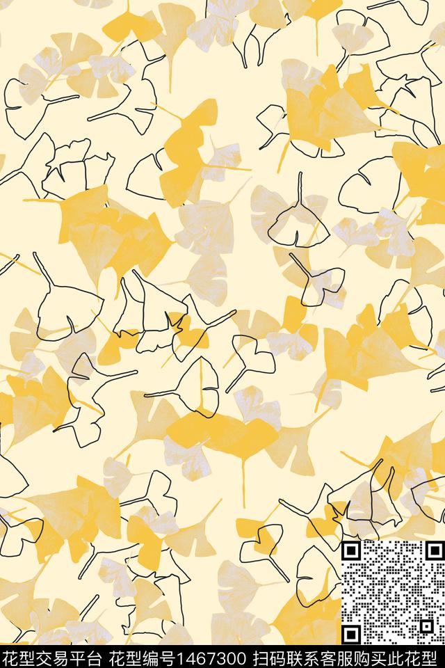 331.jpg - 1467300 - 线条 趋势花型 抽象花卉 - 数码印花花型 － 女装花型设计 － 瓦栏