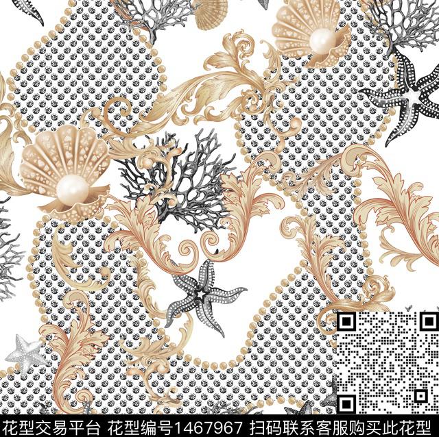 2021121202.jpg - 1467967 - 宫廷风 纹理 民族风 - 传统印花花型 － 女装花型设计 － 瓦栏