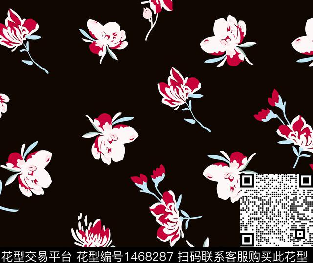 绿植树叶数码花型女装数码印花花型下载（图片编号: 1468287） - 瓦栏（Walan）