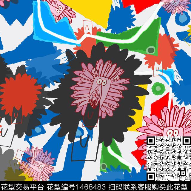 20211214-tuya-3-00.jpg - 1468483 - 线条 涂鸦 几何 - 数码印花花型 － 男装花型设计 － 瓦栏