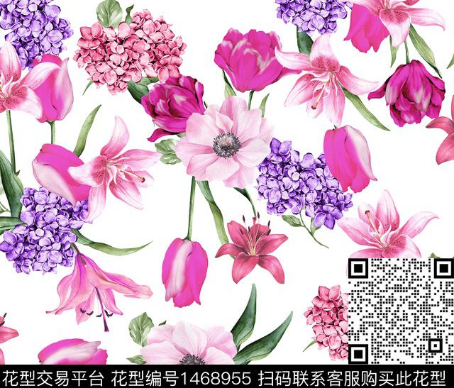 2021121702.jpg - 1468955 - 民族花卉 花卉 热带花型 - 传统印花花型 － 女装花型设计 － 瓦栏