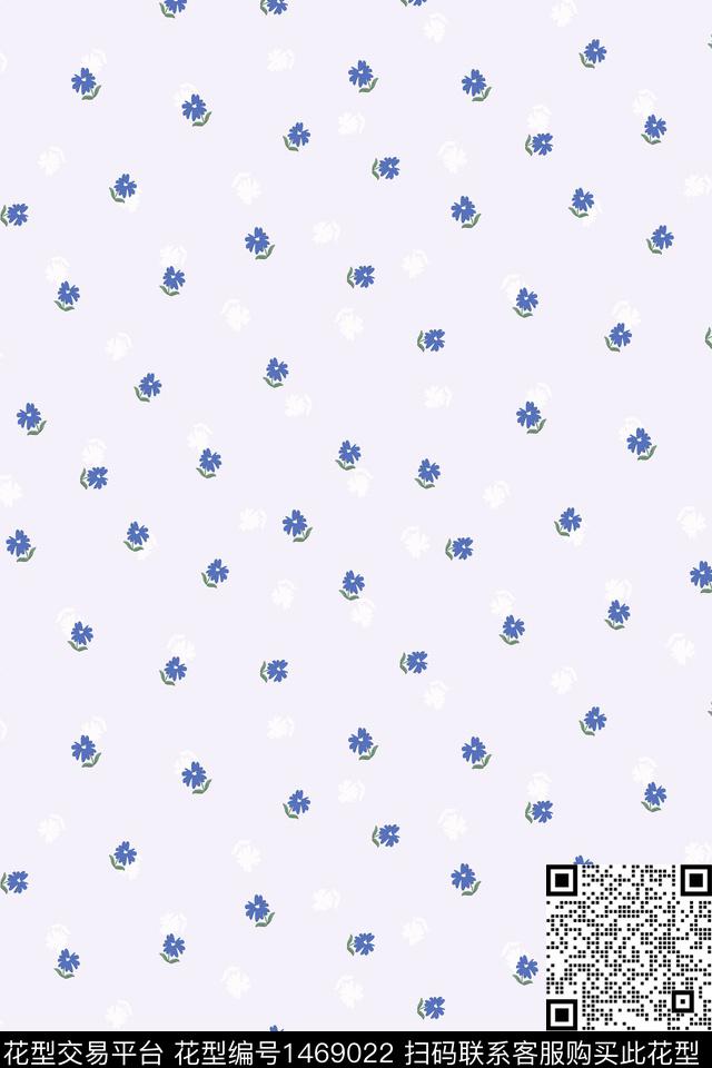 简约小清新小碎花数码印花花型下载（图片编号: 1469022） - 瓦栏（Walan）