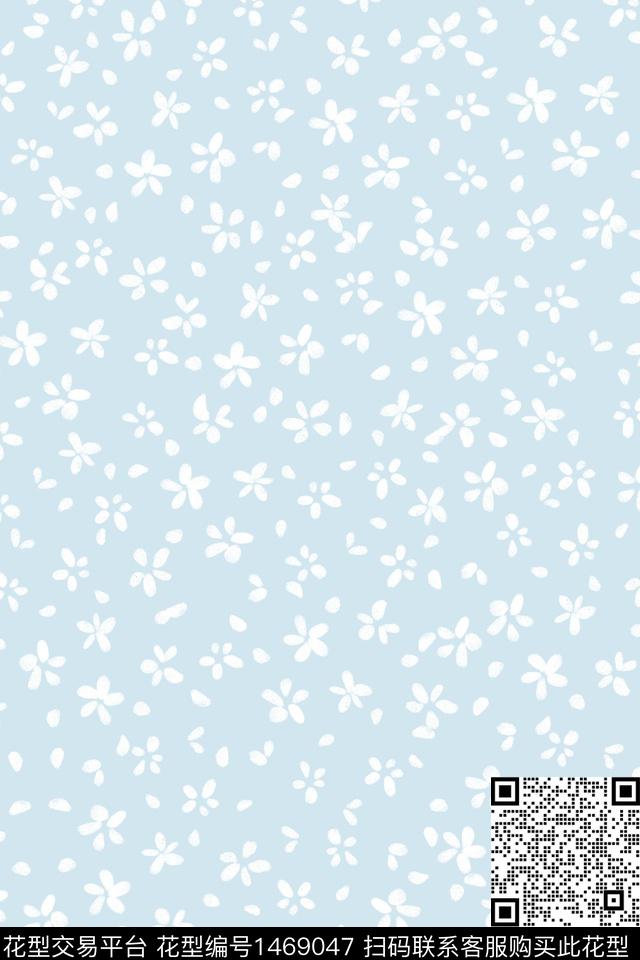 简约小清新小碎花数码印花花型下载（图片编号: 1469047） - 瓦栏（Walan）