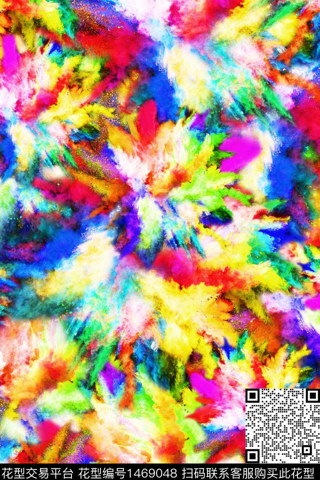 水彩肌理扎染花型数码印花花型下载（图片编号: 1469048） - 瓦栏（Walan）