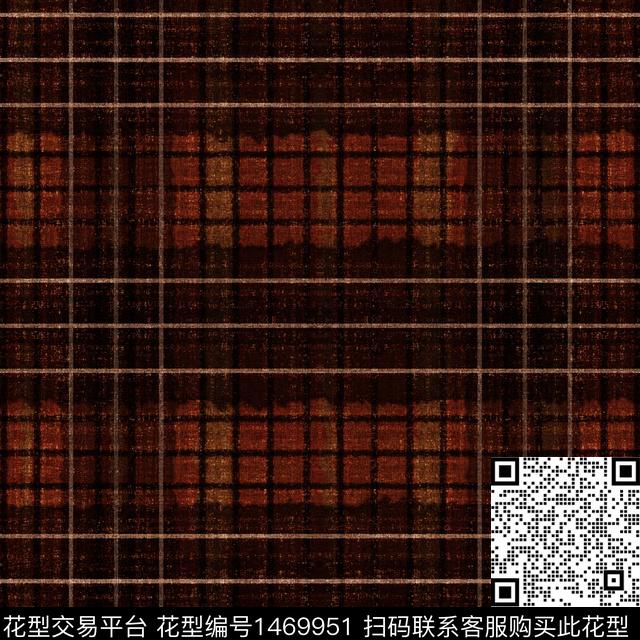 复古格子复古红咖秋冬格子数码印花花型下载（图片编号: 1469951） - 瓦栏（Walan）