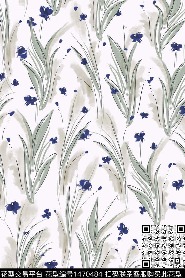 花卉植物手绘数码印花花型下载（图片编号: 1470484） - 瓦栏（Walan）
