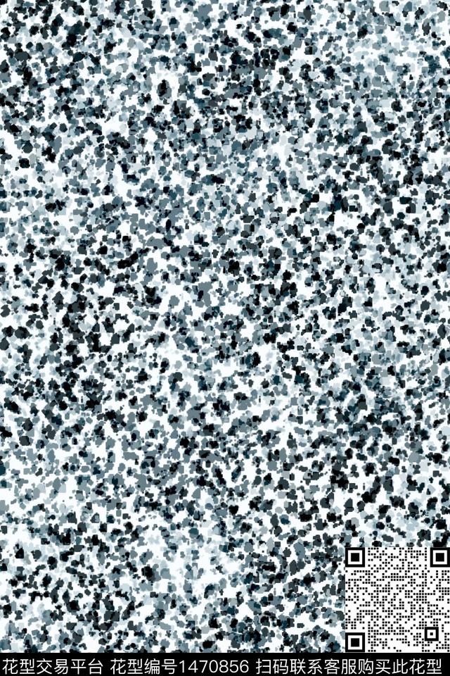 肌理蓝色简约数码印花花型下载（图片编号: 1470856） - 瓦栏（Walan）