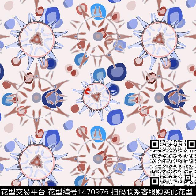20211228-yqybd-1-2.jpg - 1470976 - 几何 卡通 圆圈与波点 - 数码印花花型 － 女装花型设计 － 瓦栏