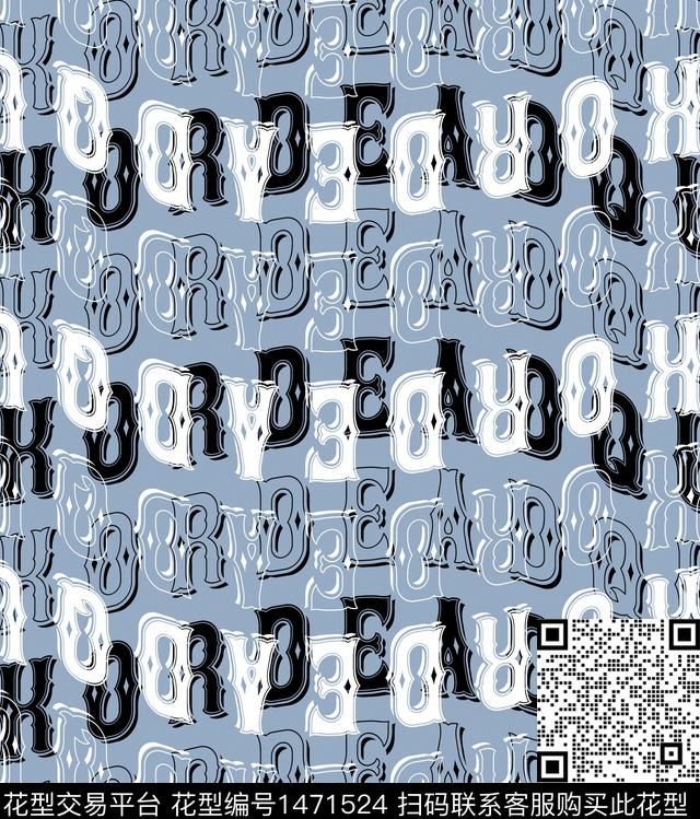 1月-05.jpg - 1471524 - 字母 几何 扎染花型 - 数码印花花型 － 男装花型设计 － 瓦栏