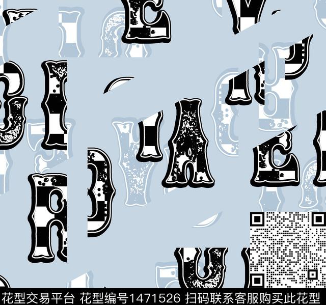 1月-07.jpg - 1471526 - 字母 几何 扎染花型 - 数码印花花型 － 男装花型设计 － 瓦栏