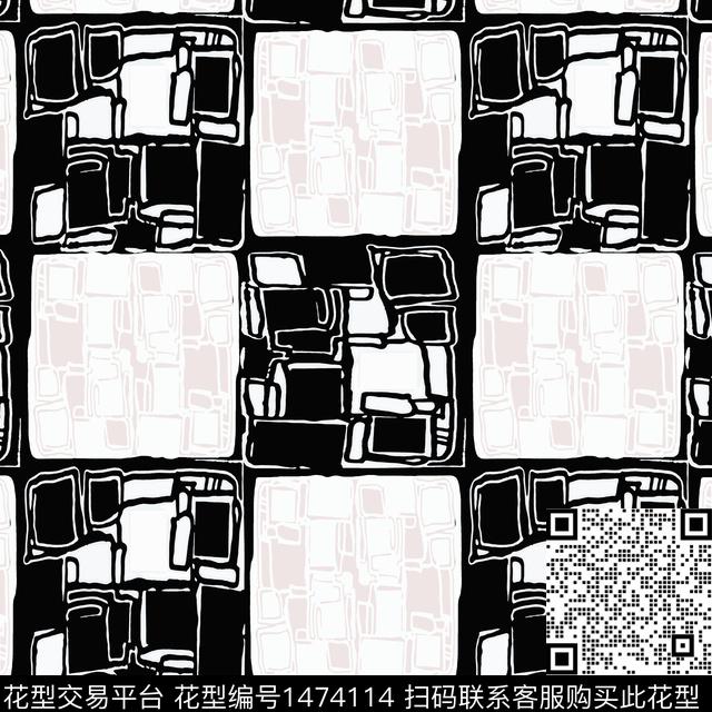 20220120-qpgw-2-00.jpg - 1474114 - 格子 几何 棋盘格纹 - 传统印花花型 － 女装花型设计 － 瓦栏