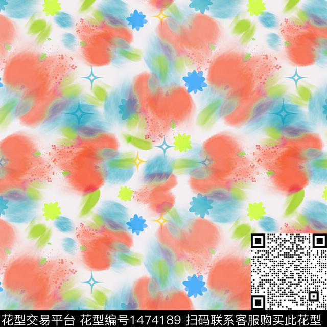 20220118-抽象-2-00.jpg - 1474189 - 抽象花卉 扎染花型 花卉 - 数码印花花型 － 女装花型设计 － 瓦栏