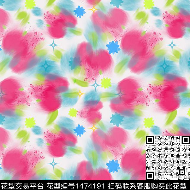 20220118-抽象-2-4.jpg - 1474191 - 抽象花卉 扎染花型 花卉 - 数码印花花型 － 女装花型设计 － 瓦栏