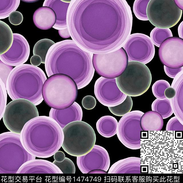 几何少女大牌风数码印花花型下载（图片编号: 1474749） - 瓦栏（Walan）