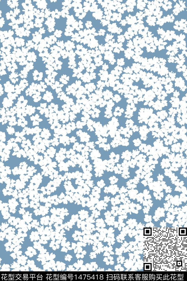 简约女装花卉数码印花花型下载（图片编号: 1475418） - 瓦栏（Walan）