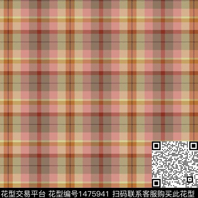 几何清爽底花卉条纹格纹传统印花花型下载（图片编号: 1475941） - 瓦栏（Walan）