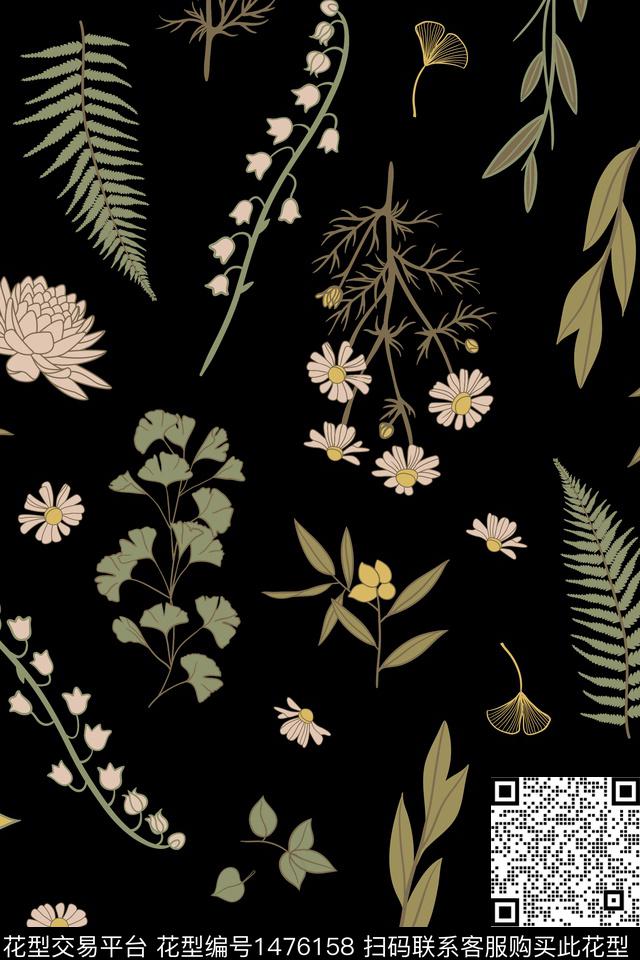 flowers print.jpg - 1476158 - 绿植树叶 花卉 植物 - 数码印花花型 － 女装花型设计 － 瓦栏