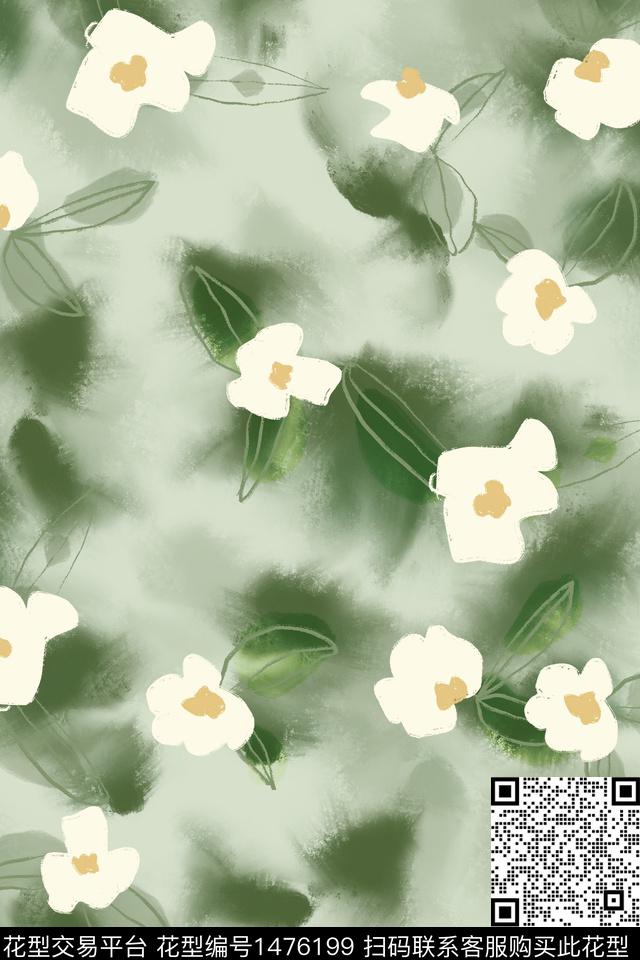 连衣裙女装花卉数码印花花型下载（图片编号: 1476199） - 瓦栏（Walan）