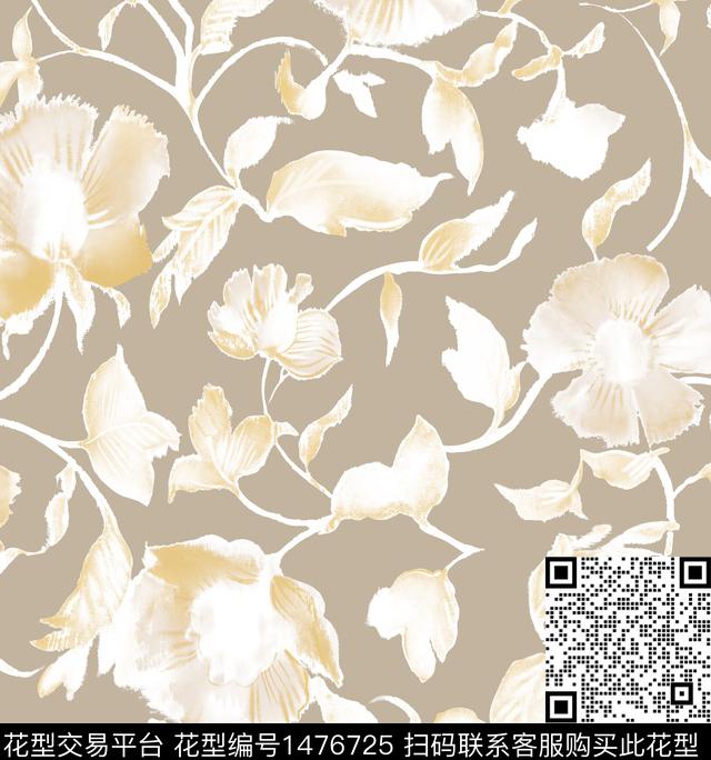 沙发布女装花卉传统印花花型下载（图片编号: 1476725） - 瓦栏（Walan）