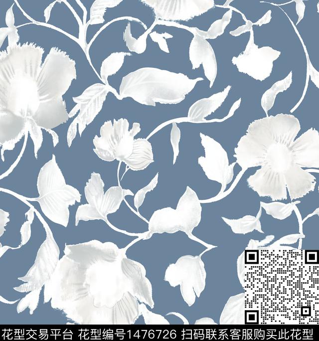 沙发布女装花卉传统印花花型下载（图片编号: 1476726） - 瓦栏（Walan）