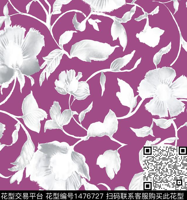 沙发布女装花卉传统印花花型下载（图片编号: 1476727） - 瓦栏（Walan）