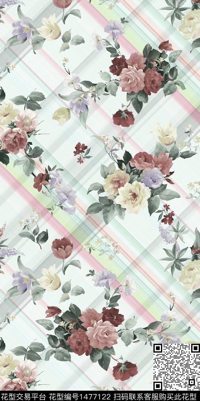 0111-r.jpg - 1477122 - 数码花型 女装 花卉 - 数码印花花型 － 女装花型设计 － 瓦栏