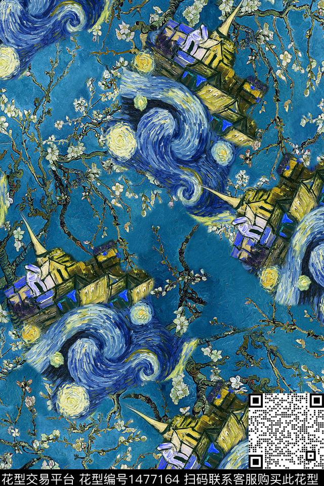 Y22M0082.jpg - 1477164 - 女装 抽象 油画花型 - 数码印花花型 － 女装花型设计 － 瓦栏