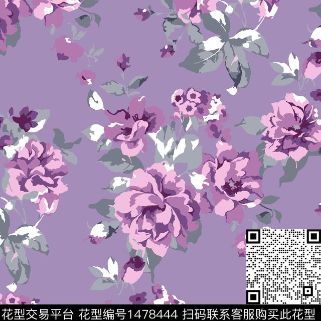 1 (20).jpg - 1478444 - 几何花卉 时尚 花卉 - 传统印花花型 － 床品花型设计 － 瓦栏