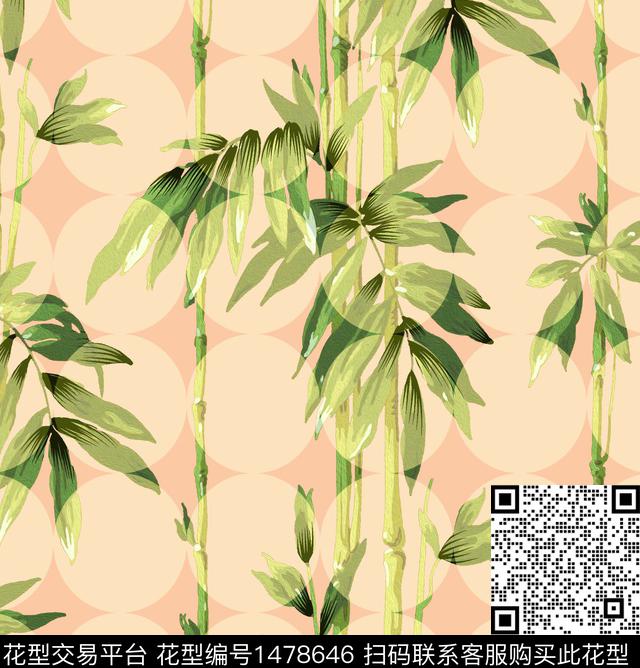 花卉花卉植物圆形传统印花花型下载（图片编号: 1478646） - 瓦栏（Walan）