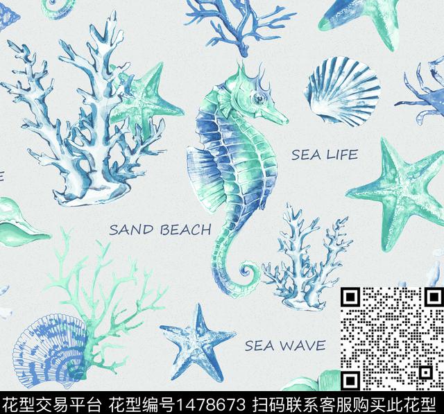 动物花卉水彩墙纸传统印花花型下载（图片编号: 1478673） - 瓦栏（Walan）