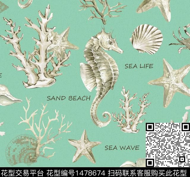 动物花卉水彩墙纸传统印花花型下载（图片编号: 1478674） - 瓦栏（Walan）