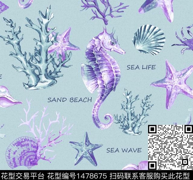 动物花卉水彩墙纸传统印花花型下载（图片编号: 1478675） - 瓦栏（Walan）