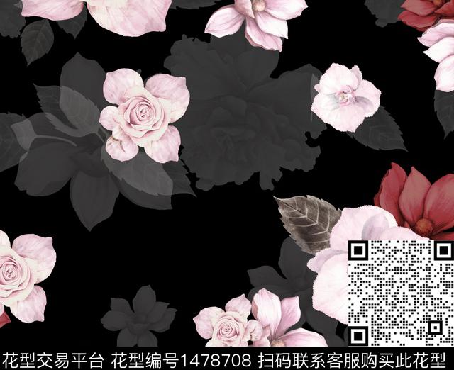 2022022601.jpg - 1478708 - 民族花卉 花卉 手绘 - 传统印花花型 － 女装花型设计 － 瓦栏